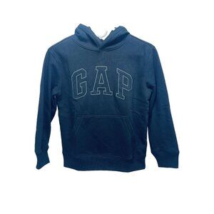 Gap Hoodie Sweatshirt Spell out Logo Kids Size M/8 Black New